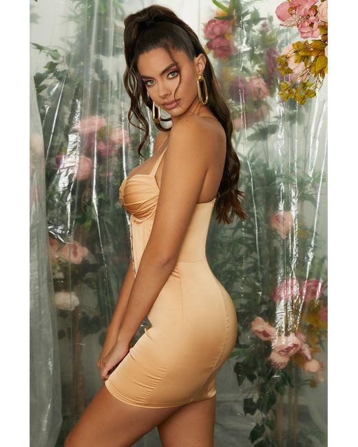 Dead Natural Pleated Bust Corset Mini Dress