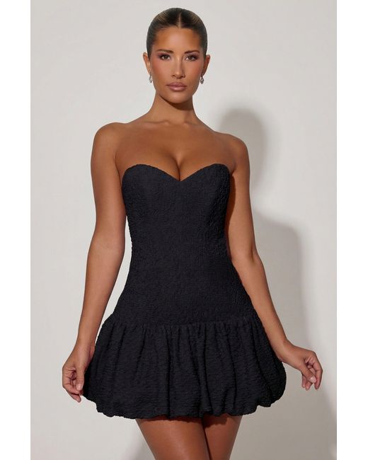 Oh Polly Black Cut-Out Bubble Hem Corset Mini Dress