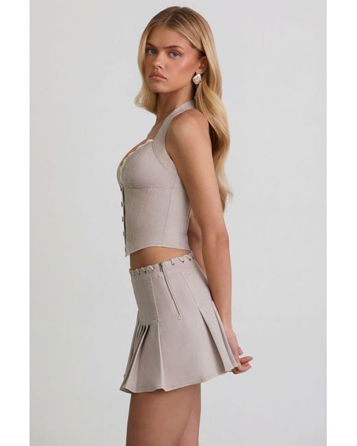 Oh Polly White Halterneck Corset Top