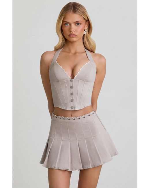 Oh Polly White Halterneck Corset Top