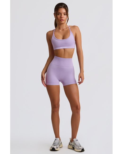 BO+TEE Purple Super Sculpt Seamless Mini Shorts