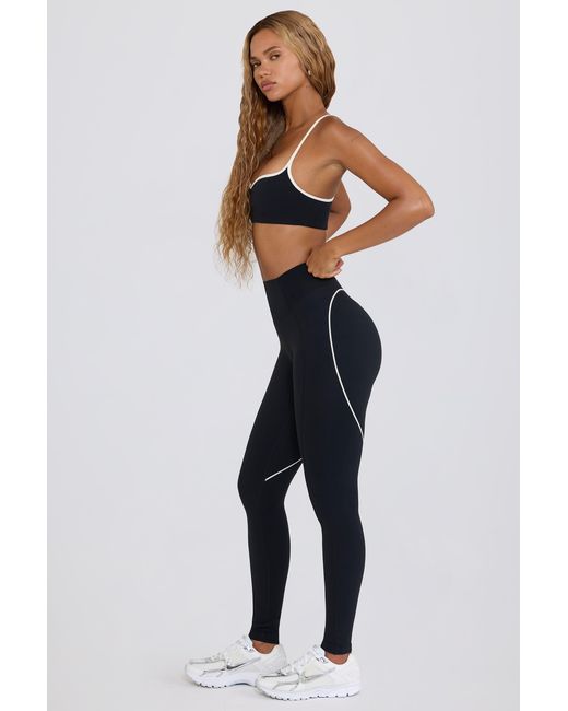 BO+TEE Black Soft Active Mid-Rise Leggings