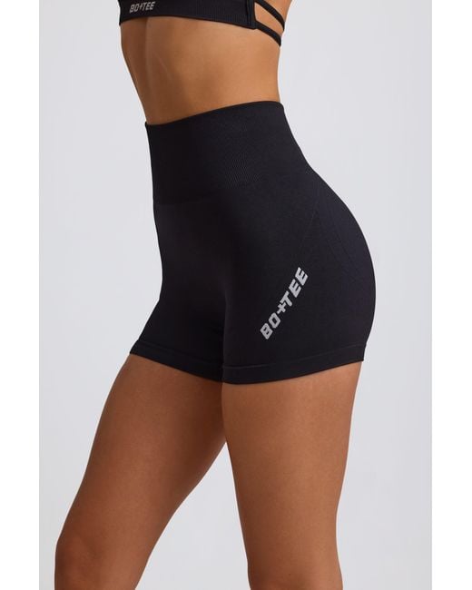 BO+TEE Black Super Sculpt Seamless Mini Shorts