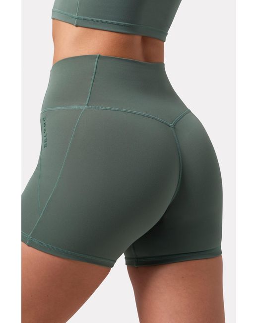 BO+TEE Green Soft Active High Waist Mini Shorts