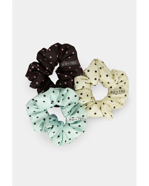 BO+TEE Multicolor Scrunchie 3-Pack