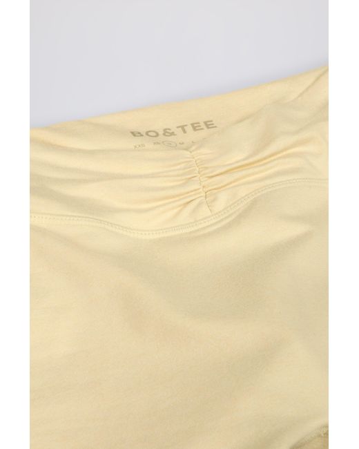 BO+TEE Yellow Ruched Mini Shorts