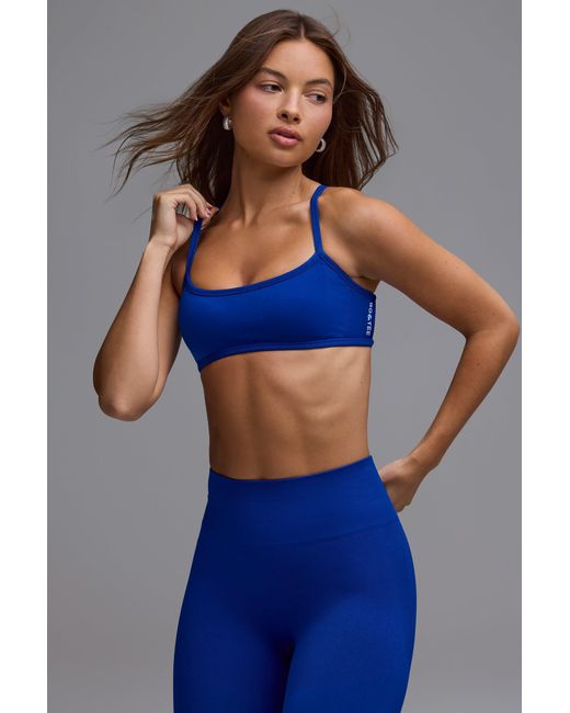 Women's Blue Define Luxe Multiway Open-Back Sports Bra