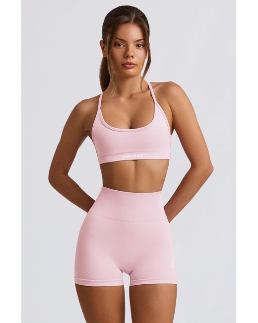 BO+TEE Pink Super Sculpt Seamless Mini Shorts