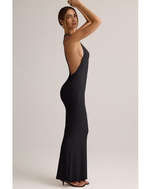 Oh Polly Black Modal Racerback Maxi Dress