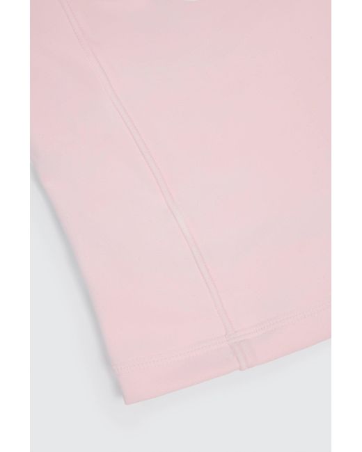 BO+TEE Pink Soft Active Boat-Neck Open-Back Tank Top