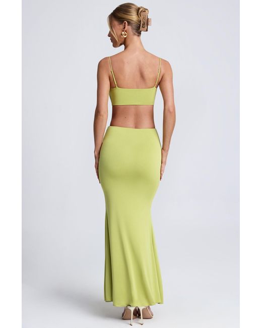 Oh Polly Green Hardware Detail Cut-Out Maxi Dress