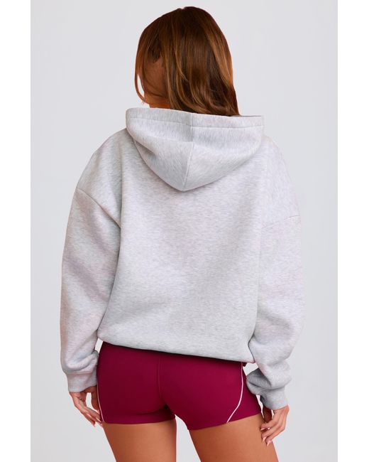 BO+TEE Gray Oversized Applique Hoodie