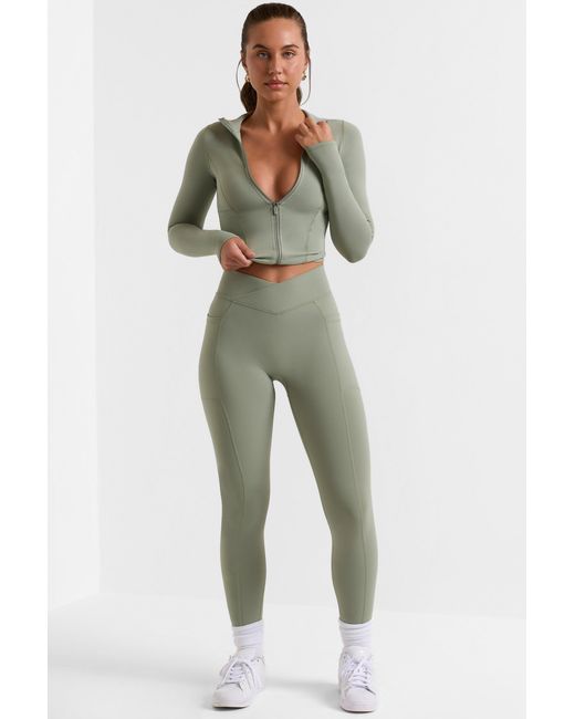 BO+TEE Green Soft Active Full-Length Leggings