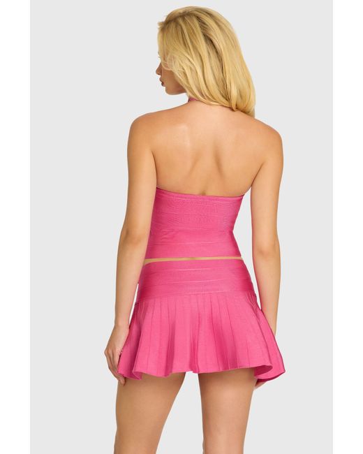 Oh Polly Pink Bandage Halterneck Top