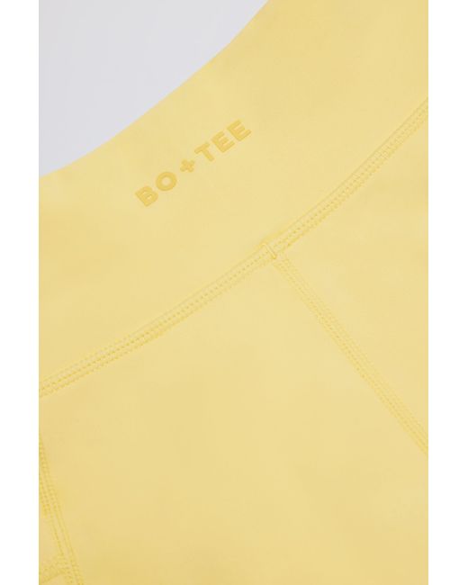 BO+TEE Yellow Soft Active Pocket V-Waist Mini Shorts