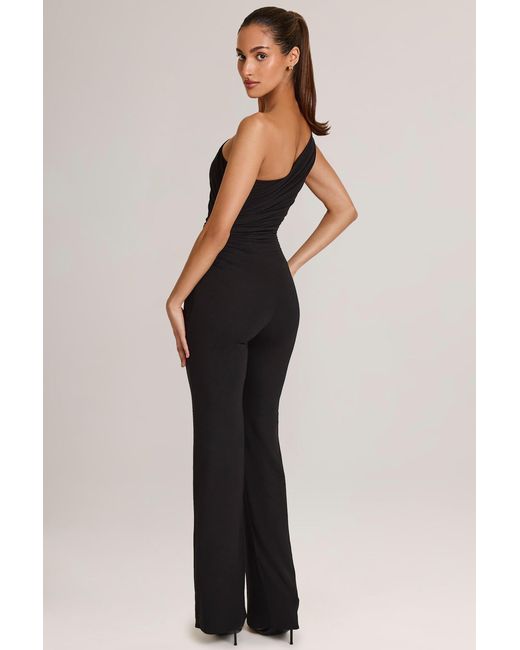 Oh Polly Black Modal One-Shoulder Jumpsuit