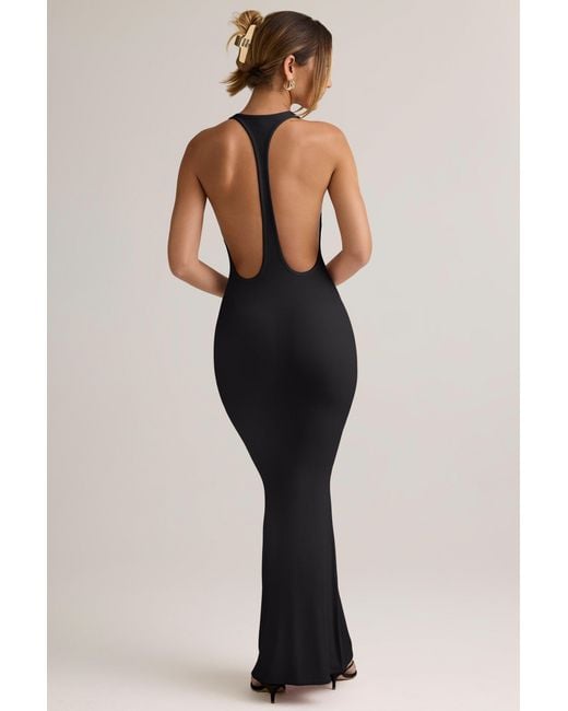 Oh Polly Black Modal Racerback Maxi Dress
