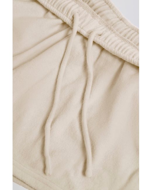 BO+TEE Natural Brushed Jersey Elasticated Mini Shorts