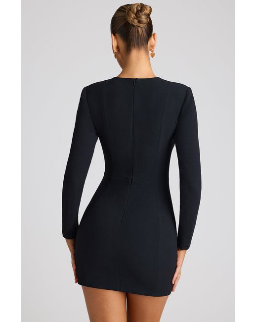 Oh Polly Black Heart Cut Out Long Sleeve Mini Dress