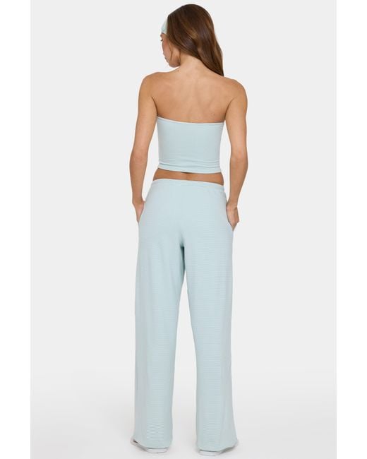 BO+TEE Green Ribbed Jersey Low-Rise Trousers