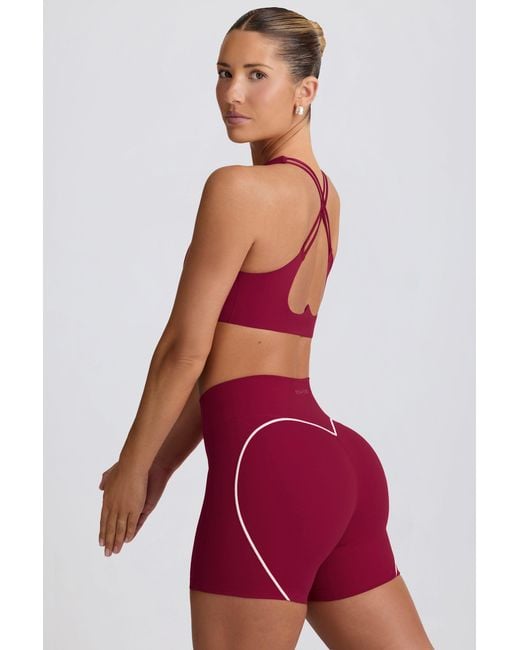 BO+TEE Red Soft Active Mini Shorts