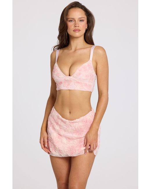 Oh Polly Pink Embellished Bralette