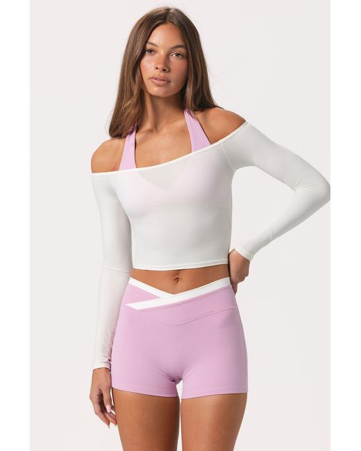 BO+TEE White Soft Jersey Off-Shoulder Top