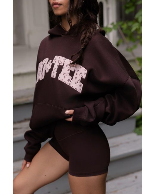 BO+TEE Red Oversized Applique Hoodie