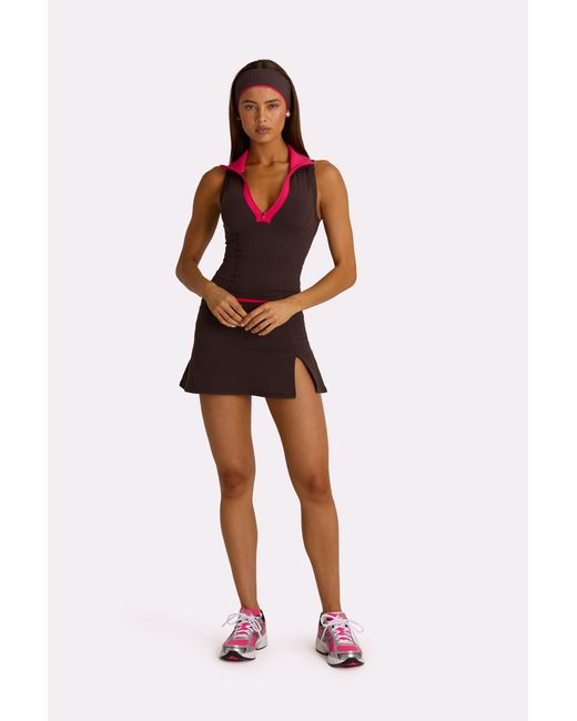 BO+TEE Brown Soft Active Collared Tank Top