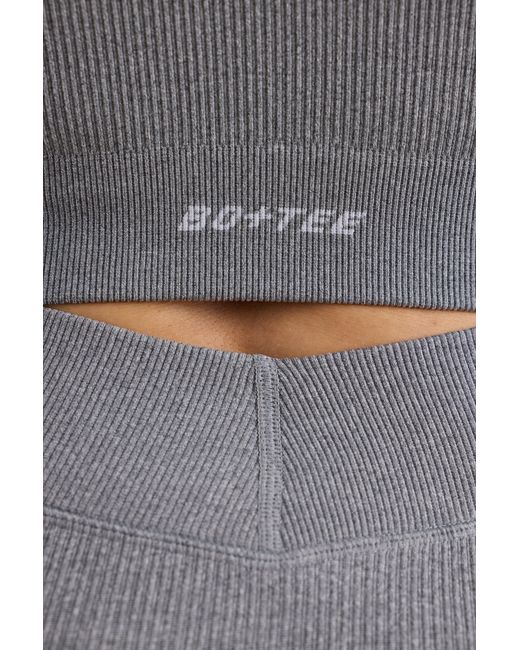 BO+TEE Gray Flexirib Cropped Jacket