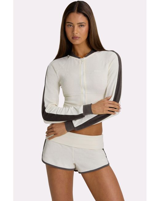 BO+TEE White Terry Zip-Up Jacket