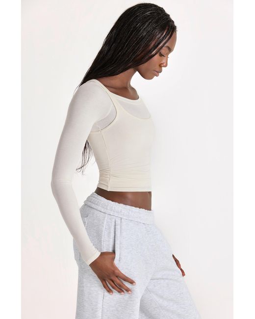 BO+TEE White Buttercloud Layered Top