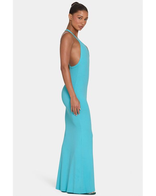 BO+TEE Blue Buttercloud Maxi Dress