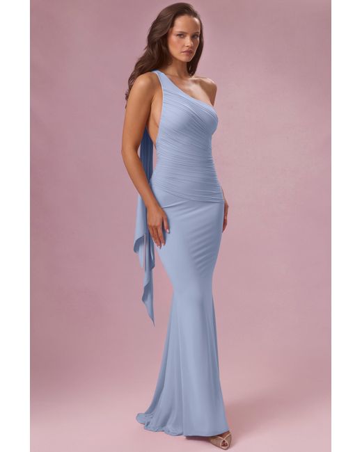 Oh Polly Blue Jersey Bridesmaid Dress