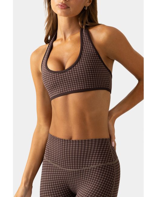 BO+TEE Brown Soft Active Reversible Sports Bra