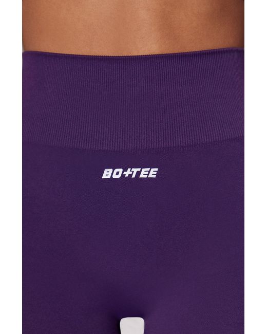 BO+TEE Purple High Waist Super Sculpt Biker Shorts