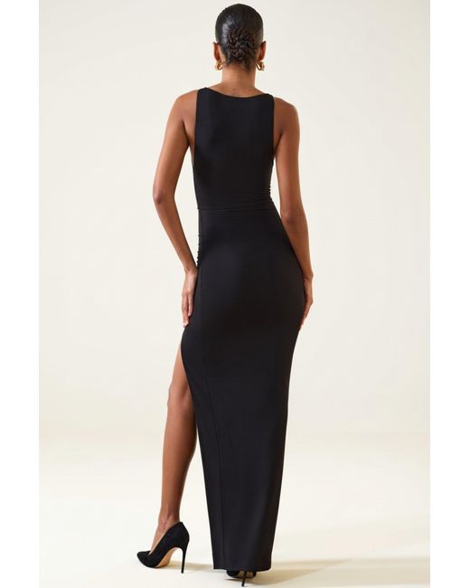 Oh Polly Black Modal Racerback Maxi Dress