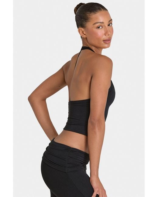 BO+TEE Black Buttercloud Crop Tank Top