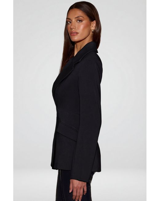 Oh Polly Black Structured Double-Breasted Blazer