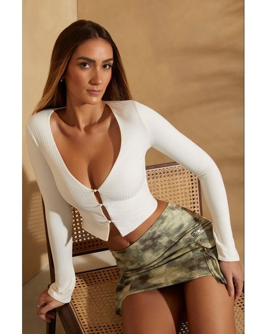 Oh Polly Multicolor A-Line Cargo Mini Skirt