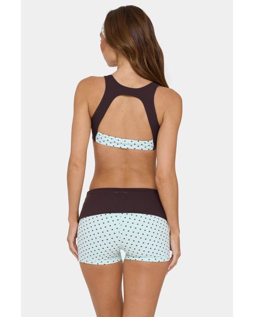 BO+TEE Green Soft Active Foldover Mini Shorts