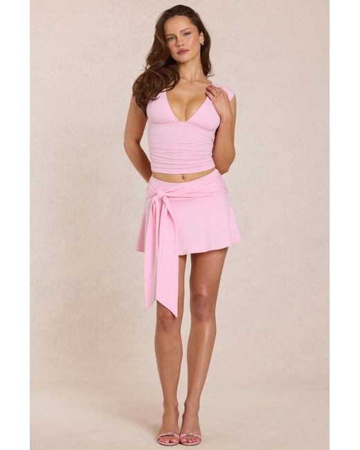 Oh Polly Pink Mid-Rise Skort