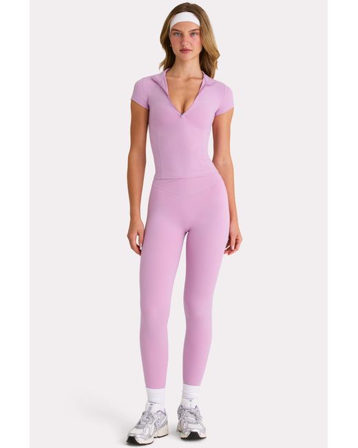 BO+TEE Pink Soft Active Quarter-Zip Top