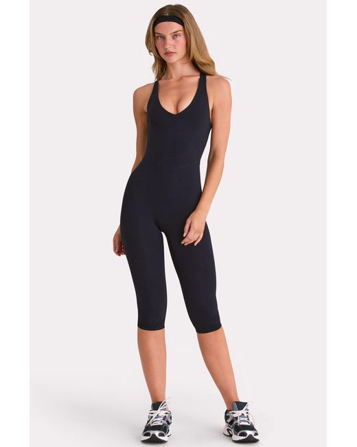 BO+TEE Black Soft Active Capri Jumpsuit