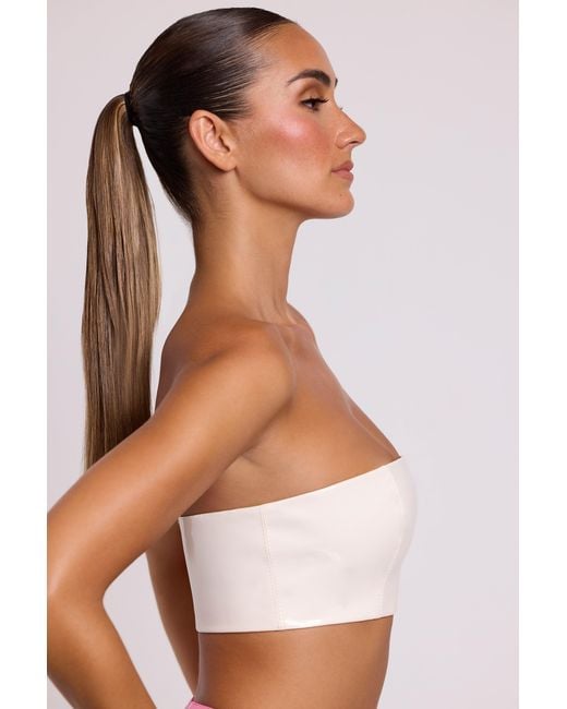 Oh Polly White Vinyl Bandeau Bralette