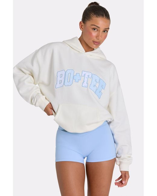 BO+TEE White Oversized Applique Hoodie