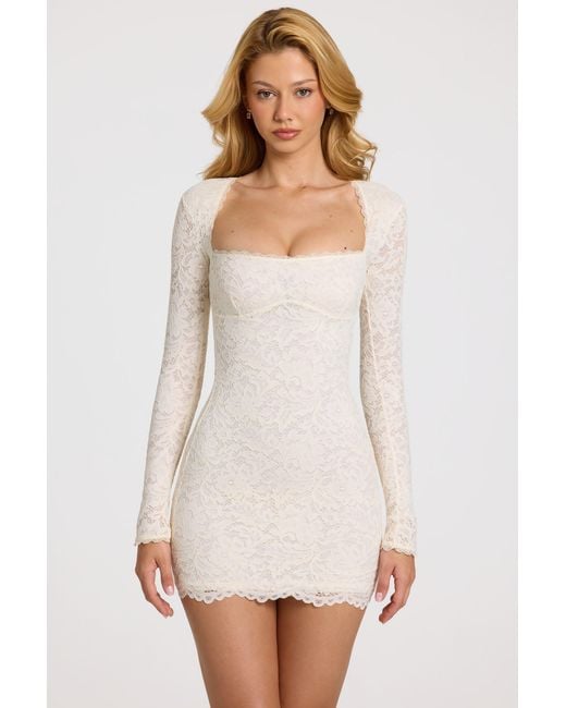 mini lace dress for women Sleeveless Lace Boho Mini Dress – White V-Neck Summer Dress in White | Women's Boho Fashion | XL main image 0