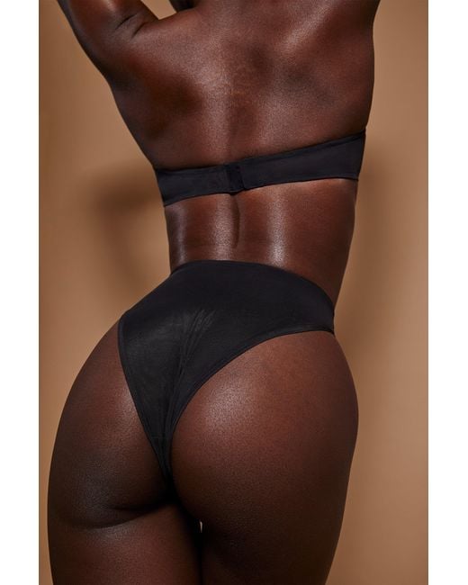 Oh Polly Black Soft Mesh Strapless Bra