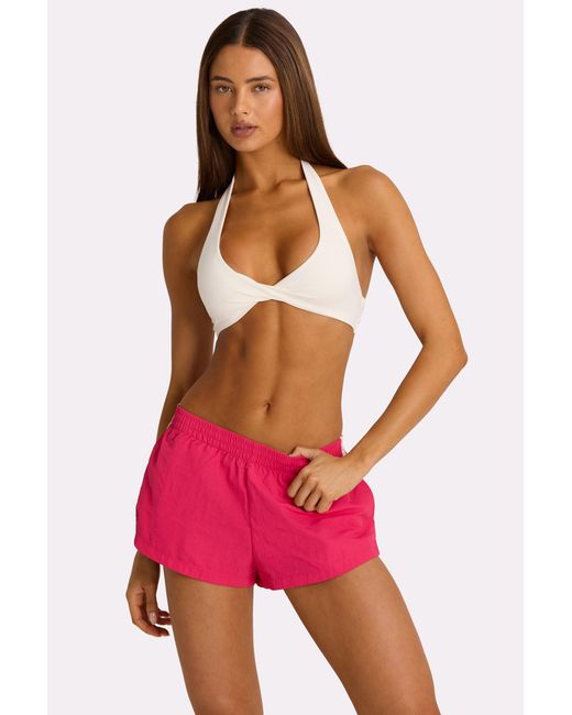 BO+TEE Pink Woven Track Shorts