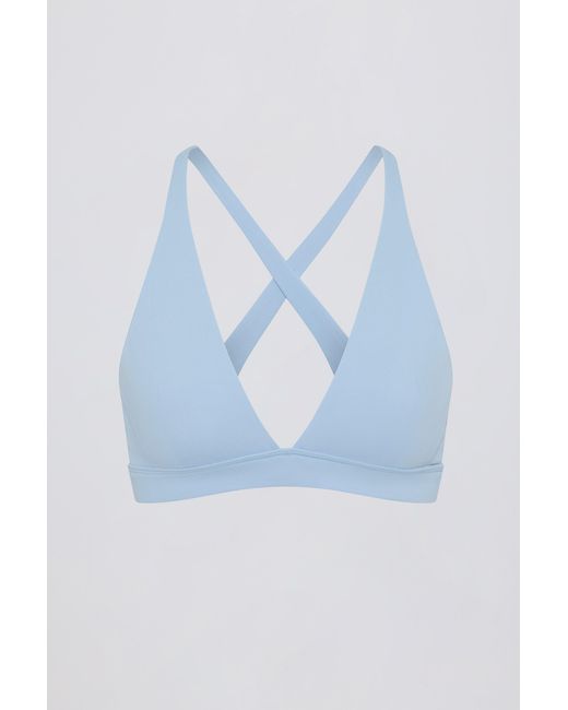 BO+TEE Blue Soft Active Cross-Back Sports Bra